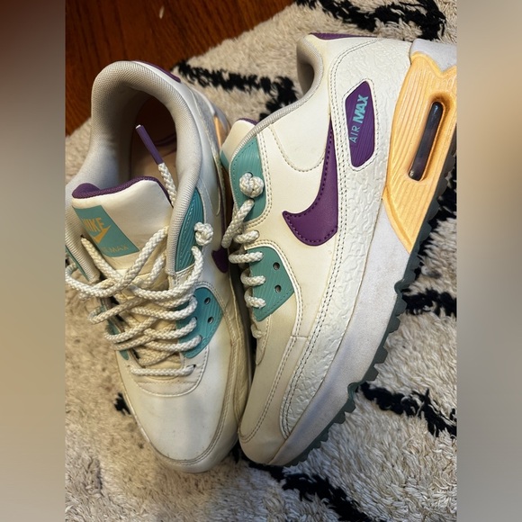 Nike Air Max 90 G NRG U21 Spikeless Golf Shoe -Beige/Purple/Blue - Picture 7 of 7